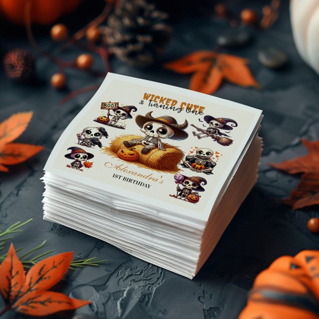 One-Derfully Spooky Western Halloween First Birthd Napkin (Creator Uploaded)