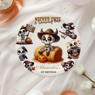 One-Derfully Spooky Western Halloween First Birthd Paper Plate