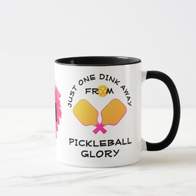 ONE DINK AWAY Monogram Pickleball  Mug (Right)