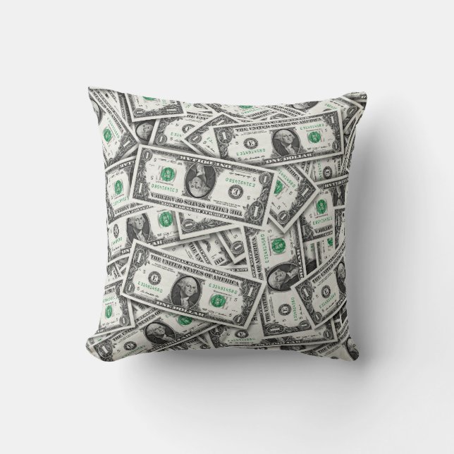 One-Dollar Bill Pattern Cushion (Front)