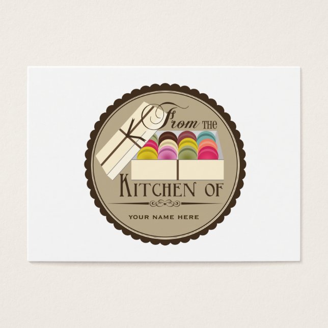 One Dozen French Macarons Set Of 100 Recipe Cards (Front)