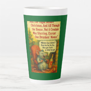 One Drunken' Mouse – Christmas Card Chaos Latte Mug