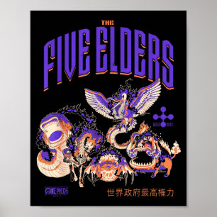 One Ece Anime The Five Elders Form Celestial Drago Poster