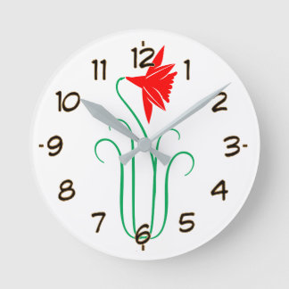 One ELEGANT Flower Show Round Clock