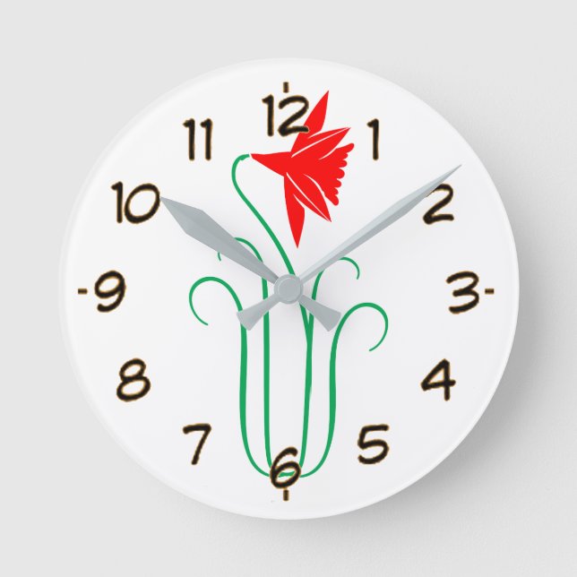 One ELEGANT Flower Show Round Clock (Front)