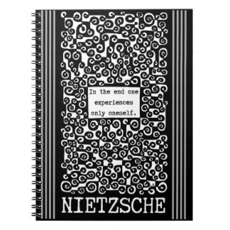 One EXPERIENCES only oneself quote by Nietzsche Notebook