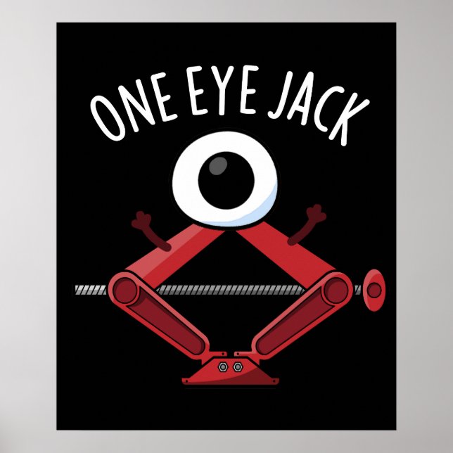 One Eye Jack Funny Car Jack Pun Dark BG Poster (Front)