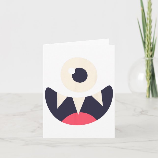 One Eye Monster Easy Costume Ideas Halloween Graph Card (Front)
