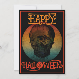ONE EYE SKULL VINTAGE DEAD HALLOWEEN EVENT INVITATION