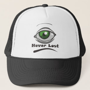 one eye trucker hat