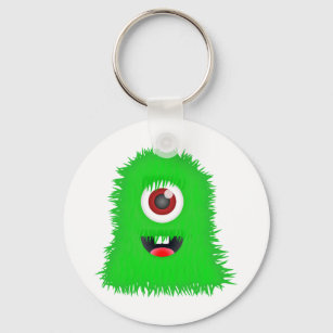 One eyed green monster key ring