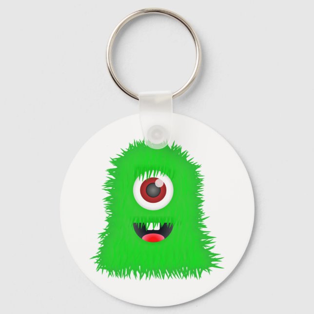 One eyed green monster key ring (Front)