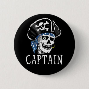 One-eyed Pirate Captain 6 Cm Round Badge