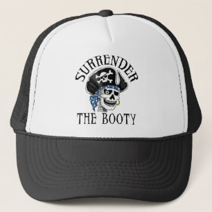 One-eyed Pirate Skull and Crossbones Trucker Hat