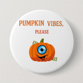One-Eyed Pumpkin Cyclops – Spooky Halloween Button