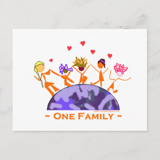 One Family - Earth Postcard