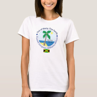 One family fitted female flag front T-Shirt