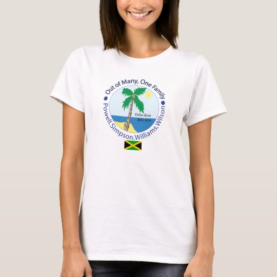 One family fitted female flag front T-Shirt