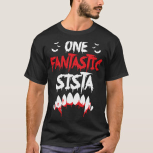 One Fangtastic Sista Sister Matching Family Hallow T-Shirt