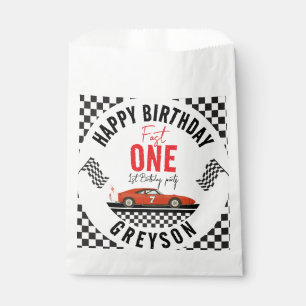 One Fast Race Car Boy 1st Birthday Party Favour Bags