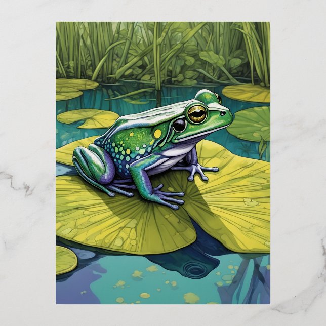 One feature of wetlands is that they are often hom foil holiday postcard (Front)