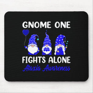 One Fights Alone Blue Ribbon Ataxia Awareness Mouse Mat