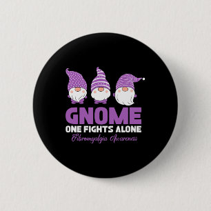 One Fights Alone Fibromyalgia Awareness Fibro Warr 6 Cm Round Badge