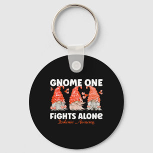 One Fights Alone Orange Leukaemia Awareness 1 Key Ring