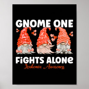 One Fights Alone Orange Leukaemia Awareness 1 Poster