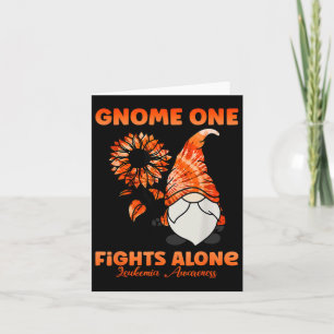 One Fights Alone Orange Ribbon Leukaemia Awareness Card