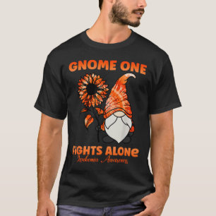 One Fights Alone Orange Ribbon Leukaemia Awareness T-Shirt