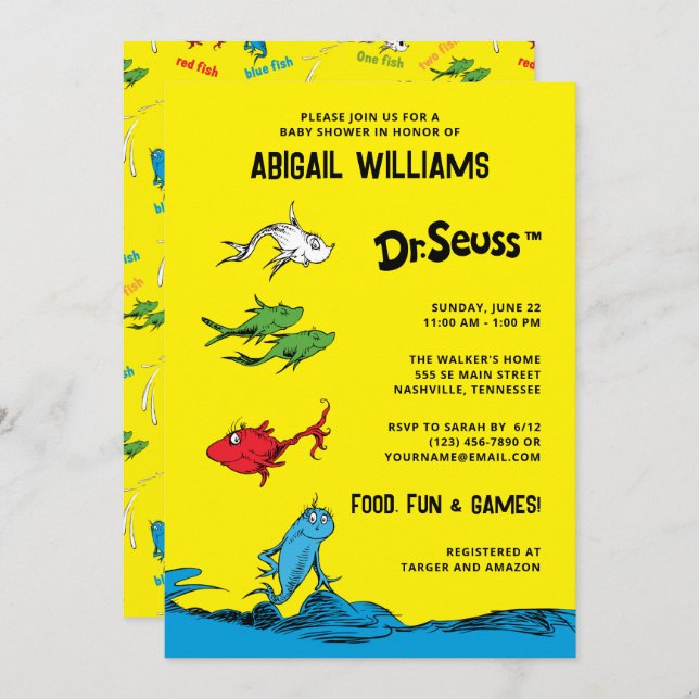 One Fish Two Fish - Baby Shower Invitation (Front/Back)