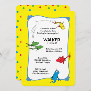 One Fish Two Fish - First Birthday Invitation