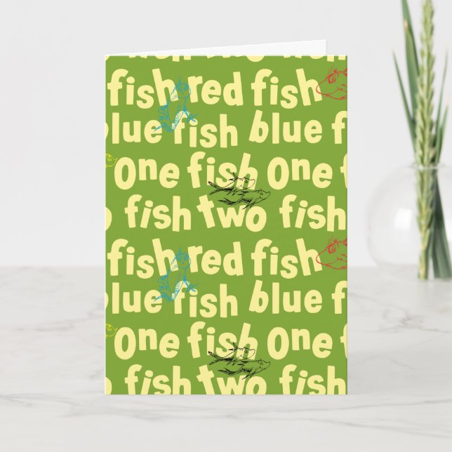 One Fish Two Fish Typography Pattern Card (Front)