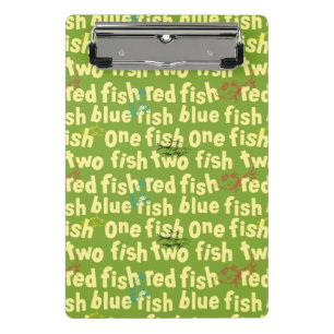 One Fish Two Fish Typography Pattern Mini Clipboard