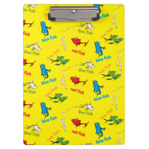 One Fish Two Fish Yellow Pattern Clipboard