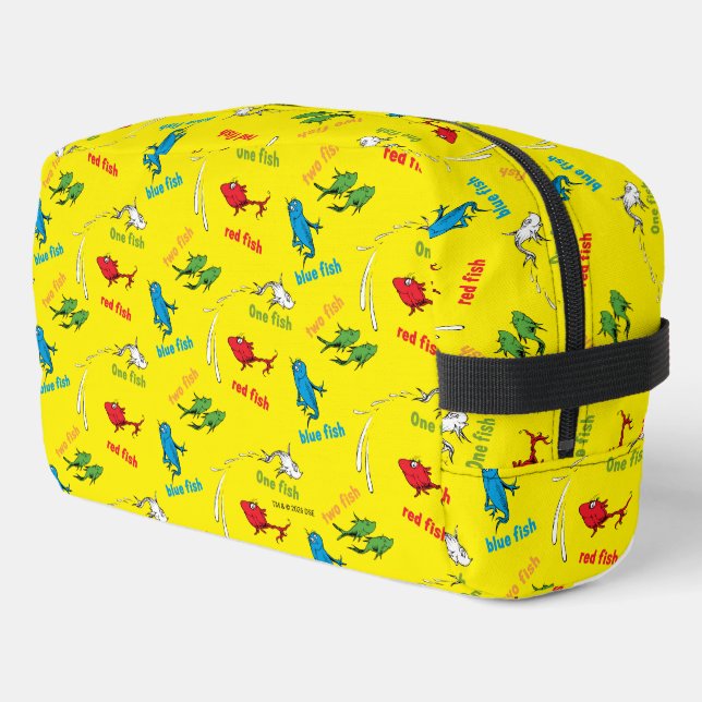 One Fish Two Fish Yellow Pattern Dopp Kit (Left Corner)