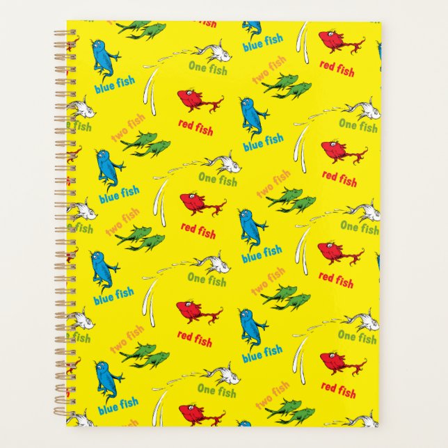 One Fish Two Fish Yellow Pattern Planner (Front)