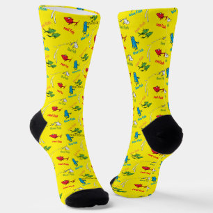 One Fish Two Fish Yellow Pattern Socks