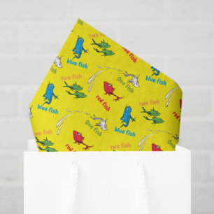 One Fish Two Fish Yellow Pattern Tissue Paper