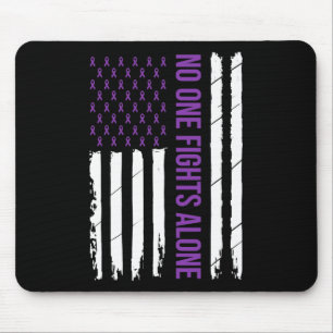 One Fligt Alone Purple Ribbon Alzheimerheimer's Aw Mouse Mat