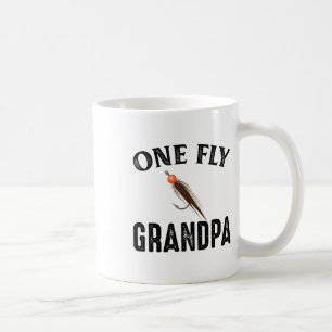 One Fly Grandpa Funny Fishing Gift For Grandpa Men Coffee Mug