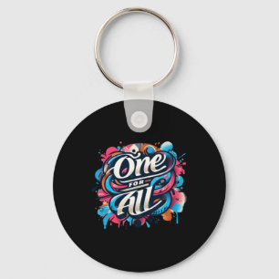 One For All A Tapestry Of Human Connection And Key Ring