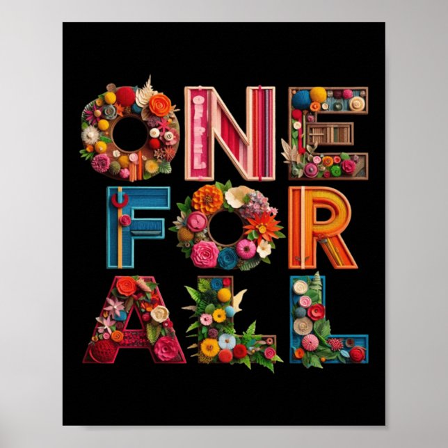 One For All Embrace Unity  Poster (Front)