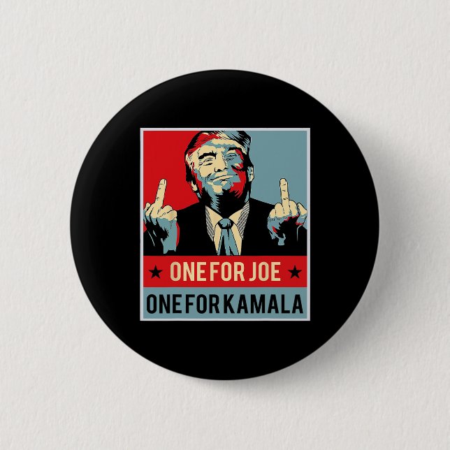 One For Joe One For Kamala  6 Cm Round Badge (Front)