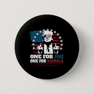 One For Joe One For Kamala Funny Trump Vote Trump 6 Cm Round Badge