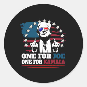 One For Joe One For Kamala Funny Trump Vote Trump  Classic Round Sticker