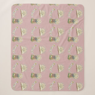 One for the Books Literary Floral Sherpa Blanket