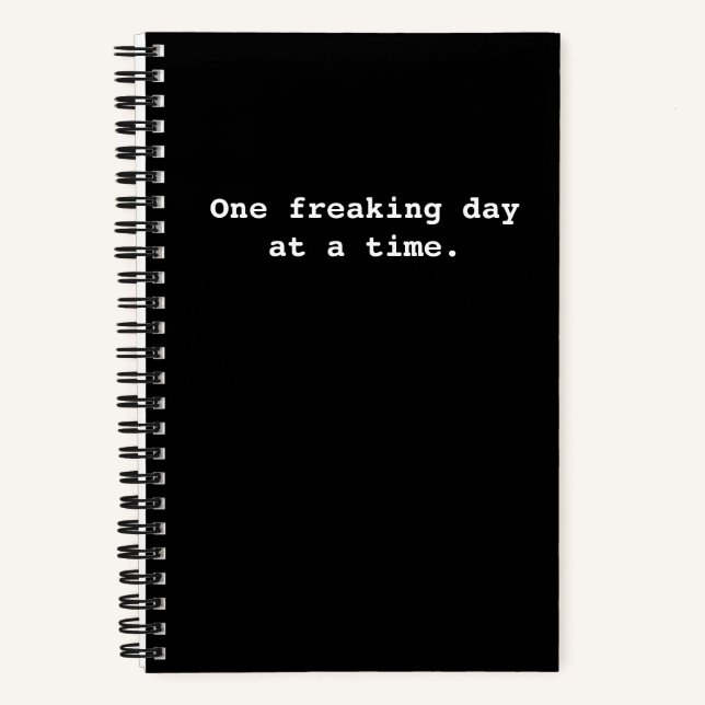  ONE FREAKING DAY  AT A TIME NOTEBOOK (Front)