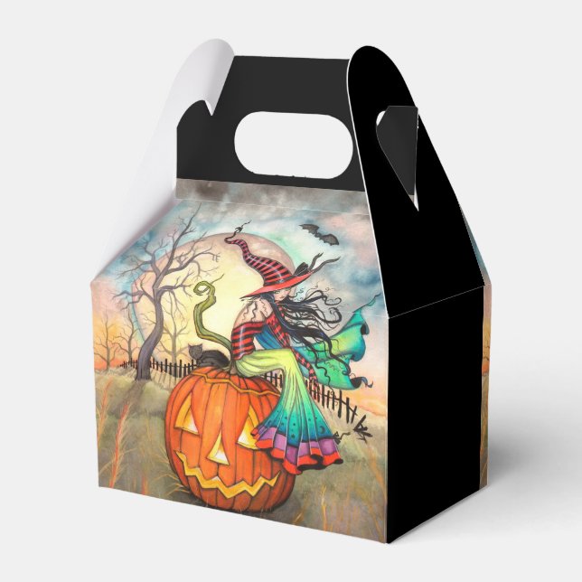 One Giant Pumpkin Witch Halloween Party Favour Box (Back Side)